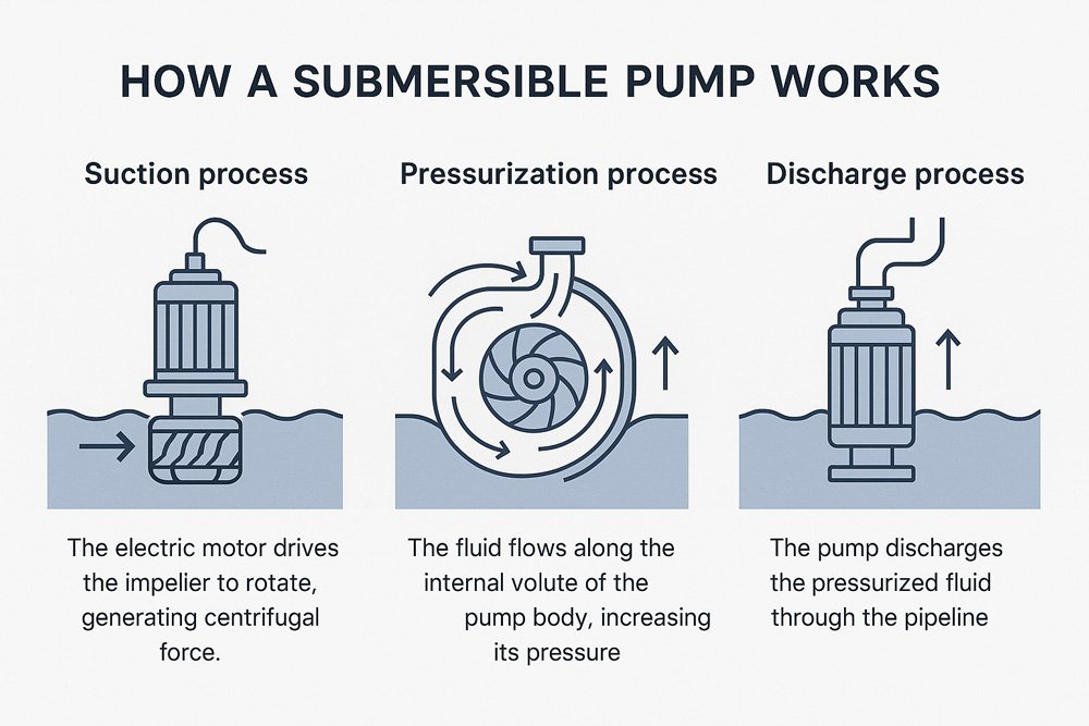 Principes de fonctionnement des pompes submersibles