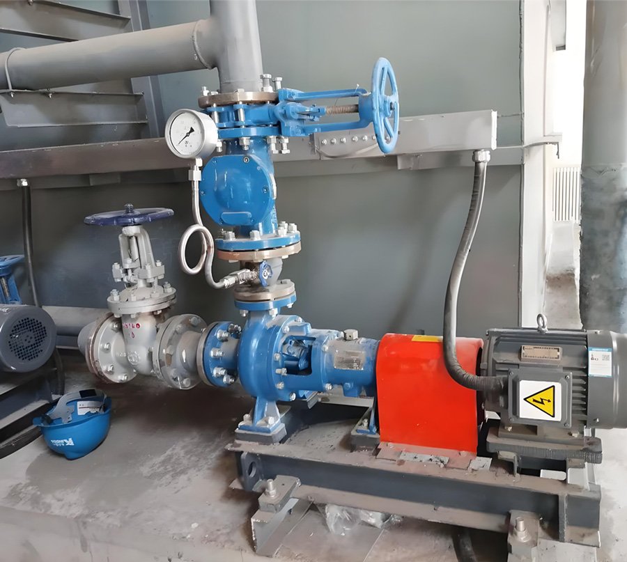 pumps at a water treatment plant